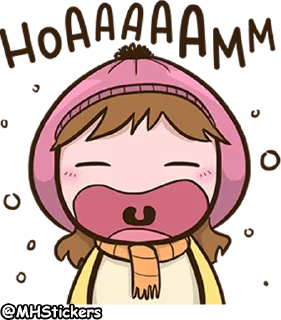 😭 emoji @MHStickers Scarf Girl Telegram sticker 10 of 41