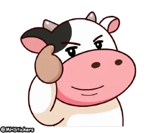 😏 emoji @MHStickers Momo Cow 2 Telegram sticker 19 of 25