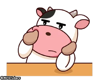 🙄 emoji @MHStickers Momo Cow 2 Telegram sticker 24 of 25
