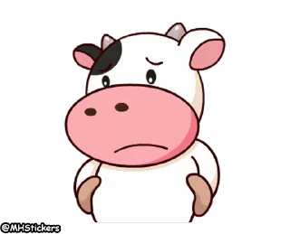 ☹️ emoji @MHStickers Momo Cow 2 Telegram sticker 22 of 25