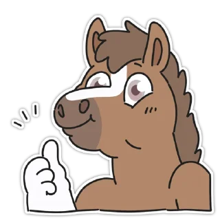 👍 emoji Horse Telegram sticker 2 of 14