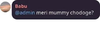 Sticker from Babu ki mummy randi