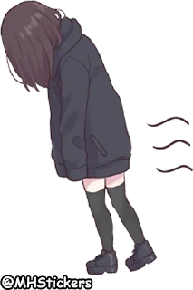 😞 emoji @MHStickers Kurumi Chan 3 Telegram sticker 21 of 41