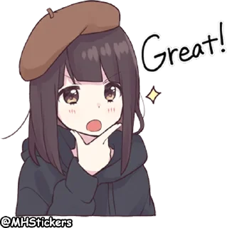 😎 emoji @MHStickers Kurumi Chan 6 Telegram sticker 16 of 41
