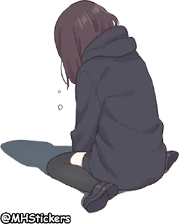 ☹️ emoji @MHStickers Kurumi Chan 3 Telegram sticker 12 of 41