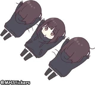 🙃 emoji @MHStickers Kurumi Chan 4 Telegram sticker 9 of 41