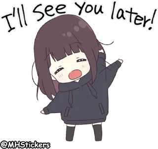 👋 emoji @MHStickers Kurumi Chan 4 Telegram sticker 14 of 41