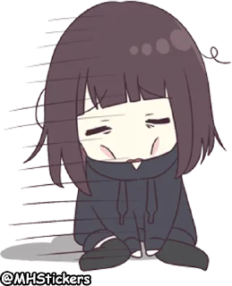 😞 emoji @MHStickers Kurumi Chan 4 Telegram sticker 21 of 41