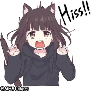 😾 emoji @MHStickers Kurumi Chan 3 Telegram sticker 5 of 41
