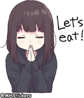 🙏 emoji @MHStickers Kurumi Chan 6 Telegram sticker 19 of 41