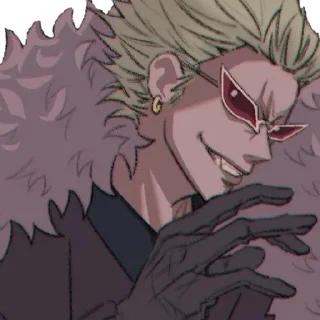 😈 emoji 💛Doflamingo💛 Telegram sticker 24 of 25