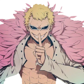 🤫 emoji 💛Doflamingo💛 Telegram sticker 15 of 25