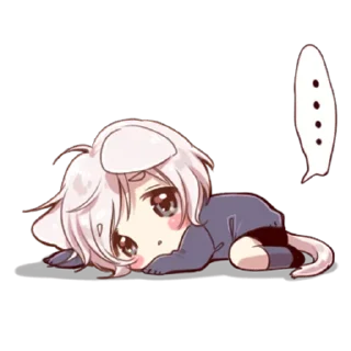 🙁 emoji Neko boy @StickersPackRobot Telegram sticker 6 of 40