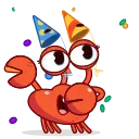 🥳 emoji Grab this Crab @CenterOfSticker Telegram sticker 6 of 27
