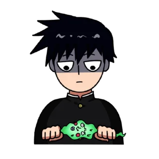 😑 emoji Mob Psycho 💯 (@TodorokiShouto) Telegram sticker 13 of 47