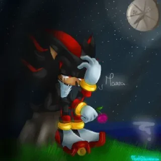 🕸️ emoji 𖤐 Shadow the Hedgehog @BarbieBoySwag Telegram sticker 11 of 120