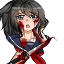 🔪 emoji Yandere-chan Telegram sticker 6 of 7