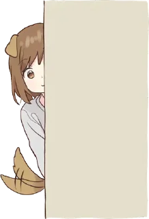 Sticker from dog girl