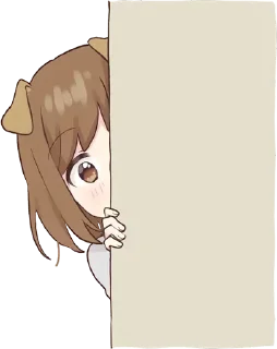 Sticker from dog girl