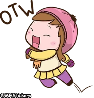 Sticker from @MHStickers Scarf Girl