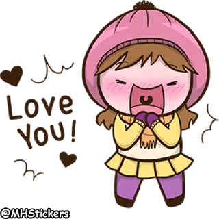 Sticker from @MHStickers Scarf Girl
