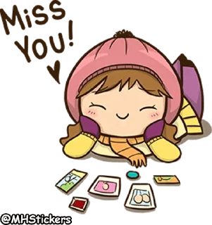 Sticker from @MHStickers Scarf Girl