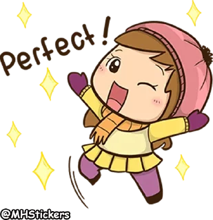 Sticker from @MHStickers Scarf Girl