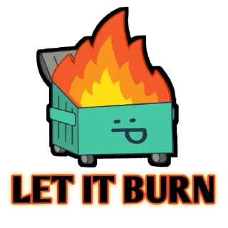 🔥 emoji DUMPSTER FIRE Telegram sticker 10 of 11