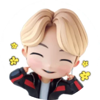 🥰 emoji @WithBTS 💜 TinyTan Pack 1 Telegram sticker 13 of 25