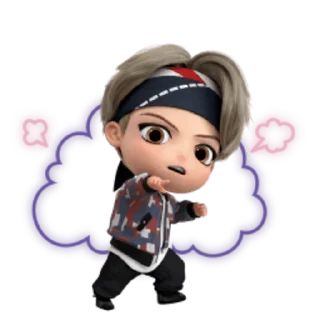 😠 emoji @WithBTS TinyTan 💜 Telegram sticker 14 of 17