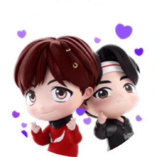 💜 emoji @WithBTS 💜 TinyTan Pack 1 Telegram sticker 23 of 25