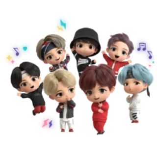 🎶 emoji @WithBTS TinyTan 💜 Telegram sticker 8 of 17