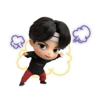 😤 emoji @WithBTS TinyTan 💜 Telegram sticker 10 of 17