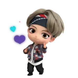 💜 emoji @WithBTS TinyTan 💜 Telegram sticker 5 of 17