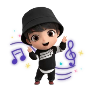 ✌️ emoji @WithBTS TinyTan 💜 Telegram sticker 7 of 17