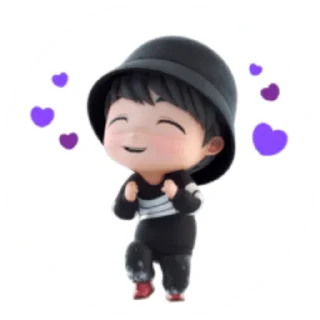 🕺 emoji @WithBTS 💜 TinyTan Pack 1 Telegram sticker 21 of 25