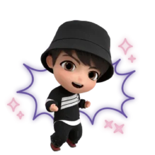 🕺 emoji @WithBTS TinyTan 💜 Telegram sticker 15 of 17
