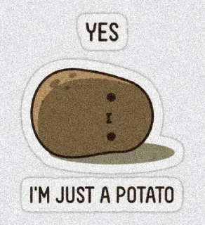 🙃 emoji pack patate @asocialee @AmoSoloCagnolino101 Telegram sticker 8 of 14