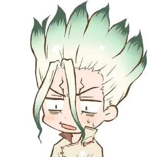 😰 emoji Dr. Stone [@TodorokiShouto] Telegram sticker 7 of 89