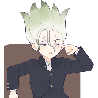🤨 emoji Dr. Stone [@TodorokiShouto] Telegram sticker 16 of 89