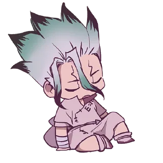 😪 emoji Dr. Stone [@TodorokiShouto] Telegram sticker 6 of 89