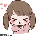 😘 emoji @MHStickers Chubby Girl 1 Telegram sticker 2 of 42