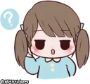 🤔 emoji @MHStickers Chubby Girl 1 Telegram sticker 17 of 42