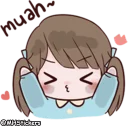 😘 emoji @MHStickers Chubby Girl 1 Telegram sticker 8 of 42