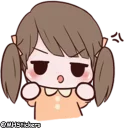 😠 emoji @MHStickers Chubby Girl 1 Telegram sticker 4 of 42