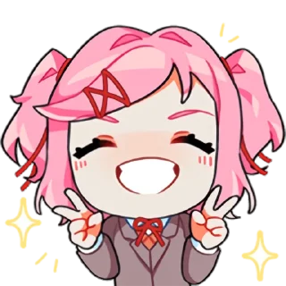 ✌️ emoji DDLC Telegram sticker 18 of 32