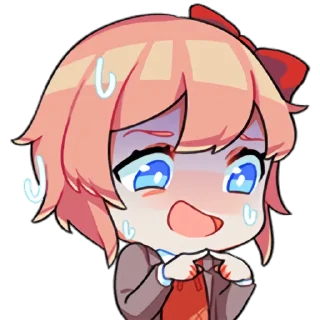 😨 emoji DDLC Telegram sticker 22 of 32