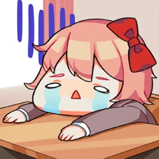 😭 emoji DDLC Telegram sticker 23 of 32