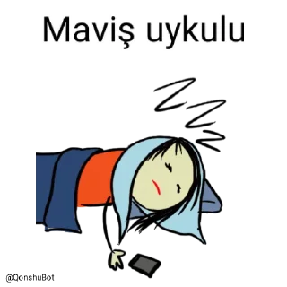 😴 emoji Maviş @Qonshubot Telegram sticker 17 of 31