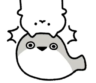 ⭐ emoji cute sacabambaspis and cat Sticker @moe_sticker_bot Telegram sticker 20 of 40